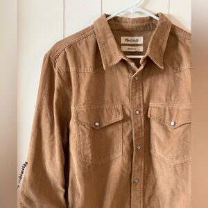 MADEWELL Corduroy Perfect Long-Sleeve Shirt: Western Edition